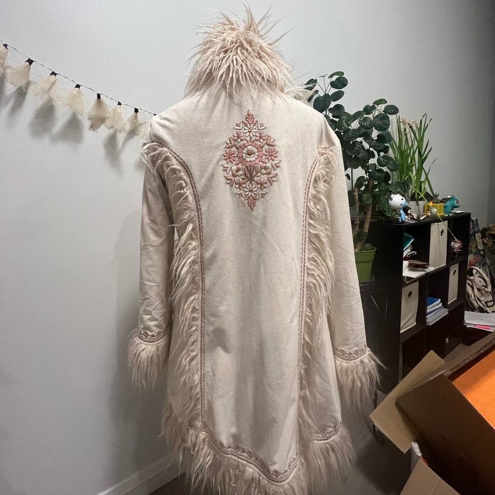 Free People Faux Fur Lined Vegan Leather Jacket